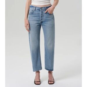 CITIZENS OF HUMANITY Dahlia Bow Leg Baby Roll Jeans in Ribbon Size 25